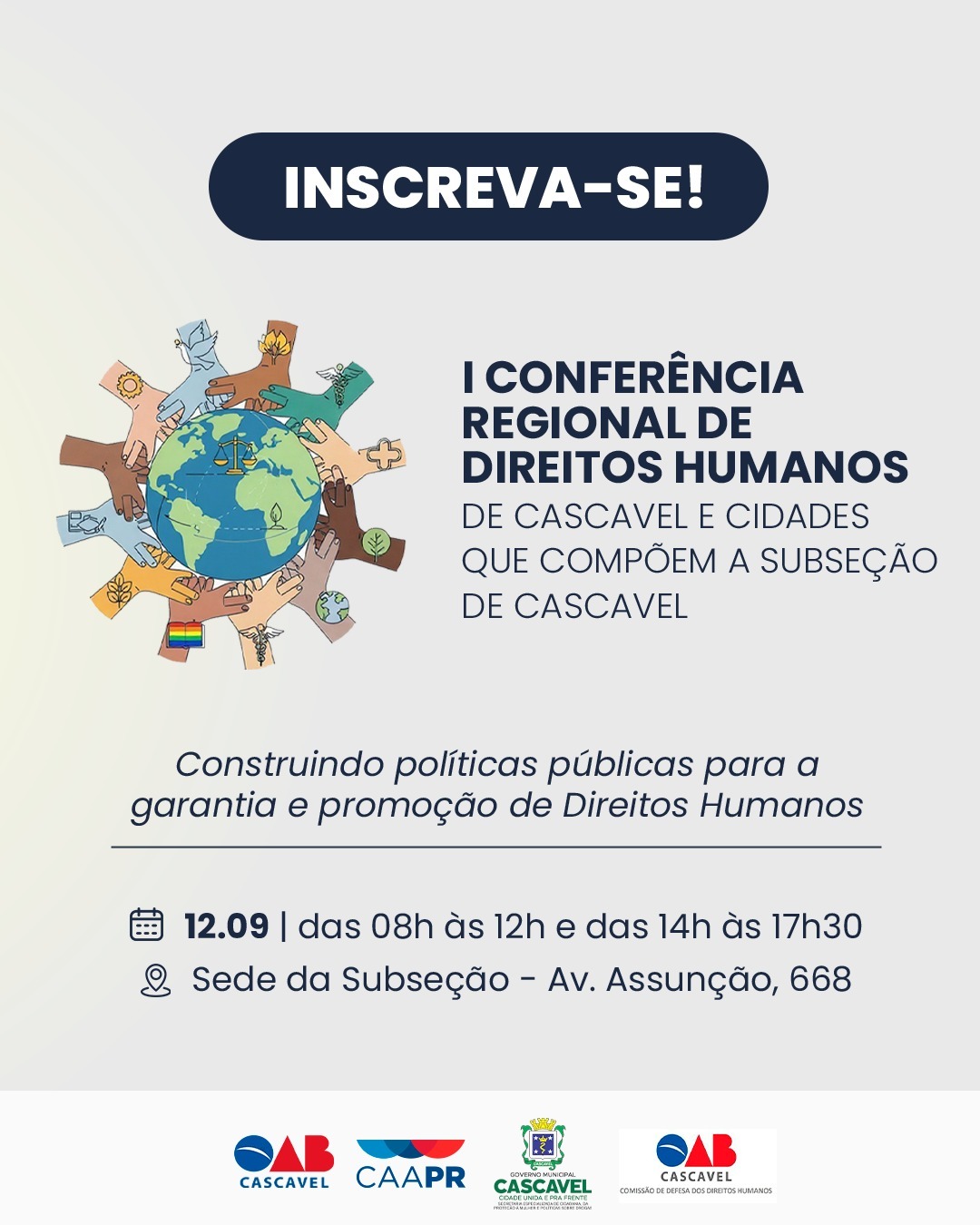 Cascavel sedia a I Conferência Regional de Direitos Humanos